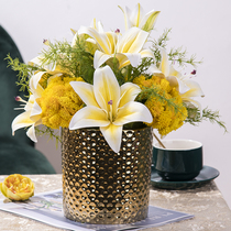 Simulation Flower Set Home Living Room Table Tea Cabinet Fittings Flower Pot Decoration Fittings