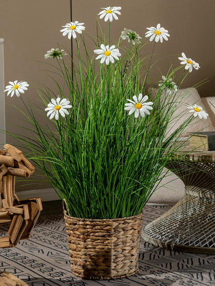 High-End Light Luxury Sunflower Artificial Butterfly Fake Flower Living Room Green Plant Small Potted Plant Bionic Plant Landscaping Decorative Ornament