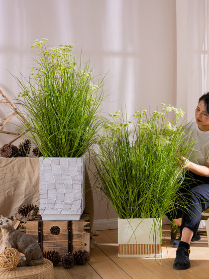 New Reed Grass Artificial Flower Indoor Landscape Decoration Plant Potted Plant Bionic Green Plant Dandelion Fake Tree Ornament