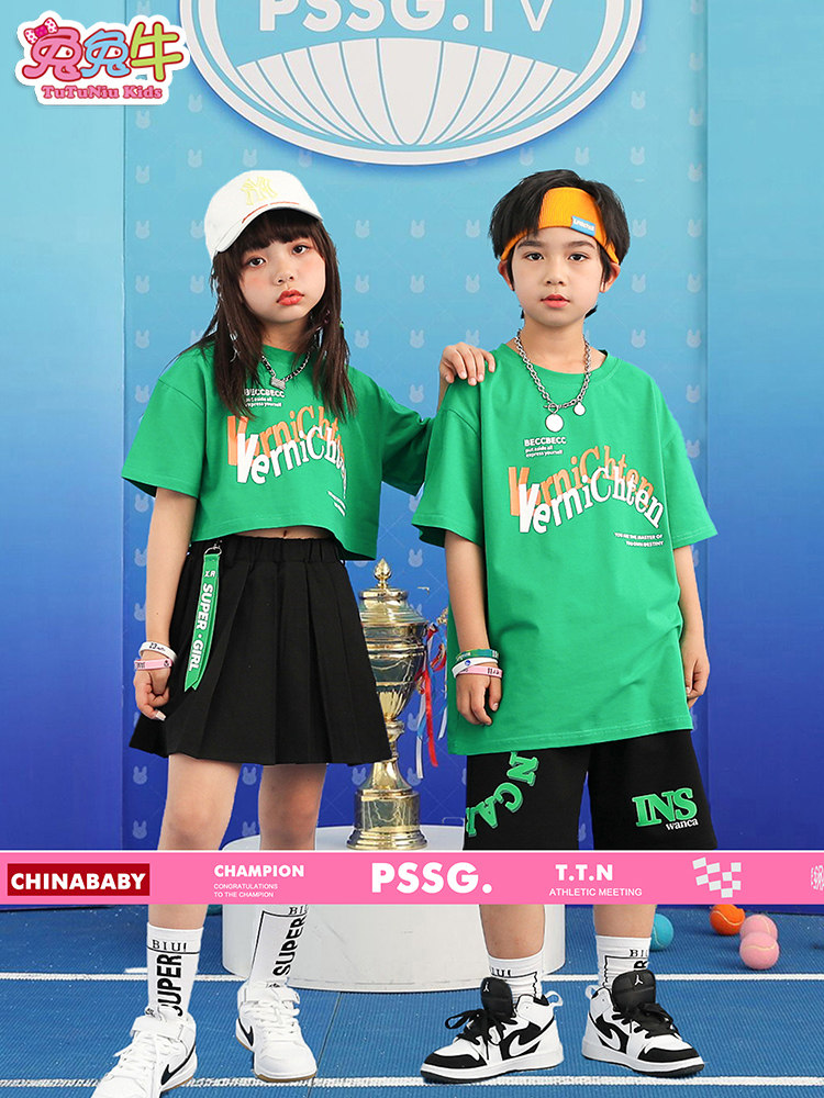 June 1 children's cheerleading costumes primary school sports clothing kindergarten Chinese style cheerleading costumes