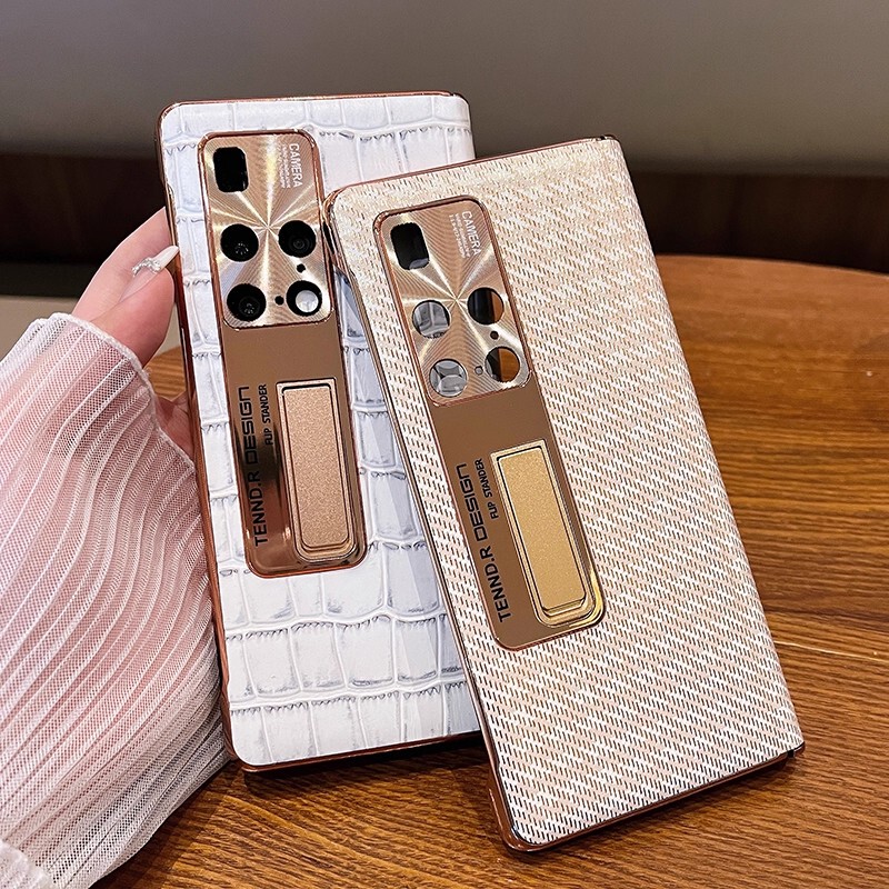 Suitable for Huawei Matex2 Genuine Leather Phone Case X5 Collector's Edition Folding Screen Bamboo Pattern Protective Cover Full Protection Anti-Drop Simple X3 Magnetic Hinge Case with Film Integrated Stand Front and Back Dual Case