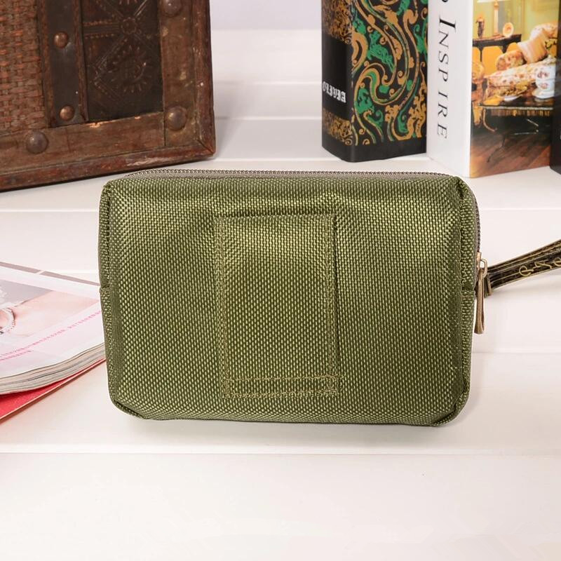 Túi đựng điện thoại di động nam 4,5 / 5 inch đeo đai thể thao ngoài trời chạy mini cung cấp túi vải vừa khít 	túi đeo hông quân đội