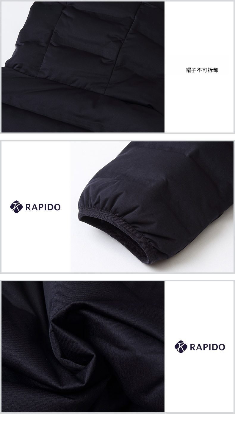 RAPIDO Ramp Winter Men Damp-Proof Thoải mái Đàn hồi Trùm đầu Thể thao Nhẹ Áo khoác xuống - Thể thao xuống áo khoác áo lông vũ nam cao cấp