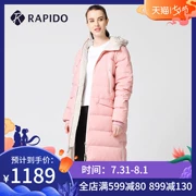 RAPIDO Ramp Winter Bà áo khoác thể thao trùm đầu hai mặt - Thể thao xuống áo khoác