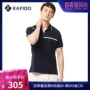 RAPIDO Hàn Quốc Samsung 2018 hè sản phẩm mới In áo thể thao và giải trí POLO cho nam - Áo polo thể thao áo polo đen