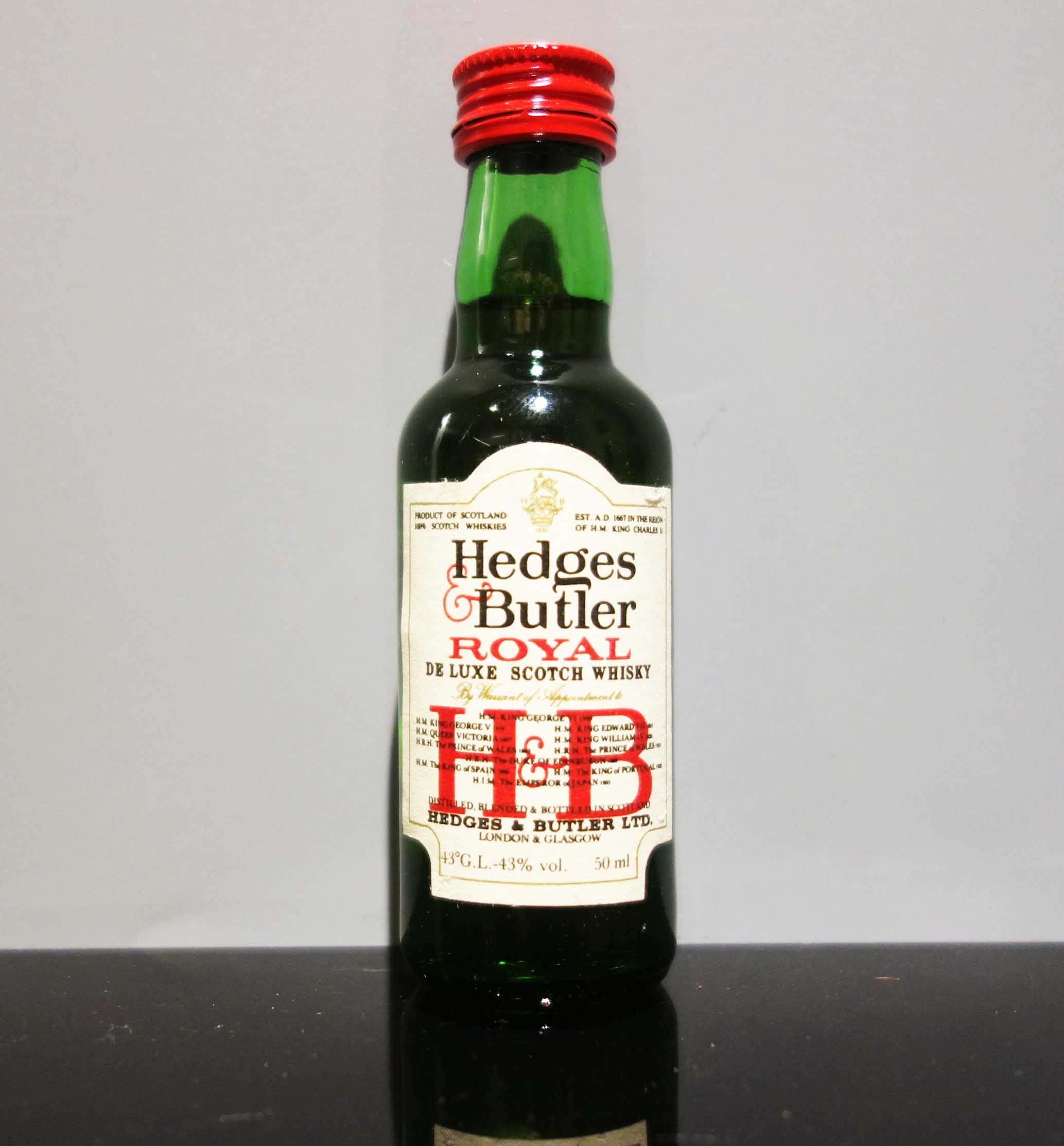 (wine version wine for wine companion) H B Scotland day version whisky wine version glass bottle 50 ml