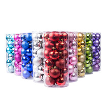 Barrel Christmas Balls Light Matt Matt Gold Powder Christmas Balls Mixed Color Indoor Shop Window Ceiling Decoration Christmas Decorations