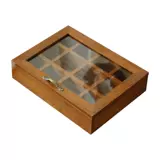 Ретро коробочка для хранения, настольные часы, серьги, коробка для хранения, печать, лента, браслет