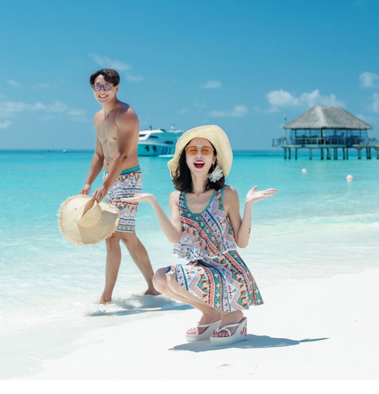 2019 cặp vợ chồng mới bơi đồ bơi một mảnh thép tấm bảo thủ che bụng bơi phù hợp với quần bơi nam quần phù hợp với - Vài đồ bơi 	đồ đôi đi biển dep	