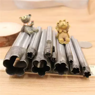 Plum blossom punch DIY leather leather leather art handmade flower chongzi five-petal plum flower chongzi leather gun