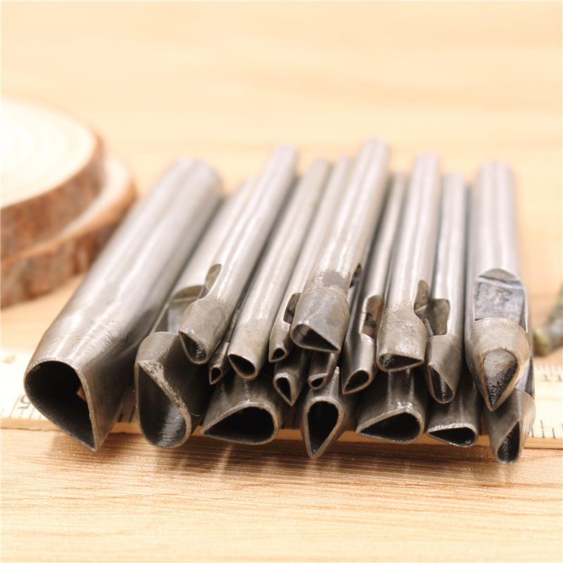 DIY leather punching tool belt punching water drop punching porous shape pig bile flower sculpture