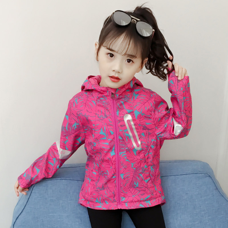 Girl's fall jacket 2020 new Korean version CUHK Girl little girl Yanist jacket Spring and autumn clothing Assault Clothing