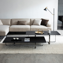 Italian minimalist coffee table rectangular modern minimalist combination Tea Table creative designer home smoked wood