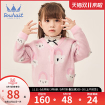 Baby girl dress 2021 autumn new fashion cute sweater comfortable warm coat coat coat tide