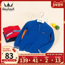 Childrens clothing boys sweater 2021 new childrens winter dress middle-aged childrens pullover long sleeve knitted top