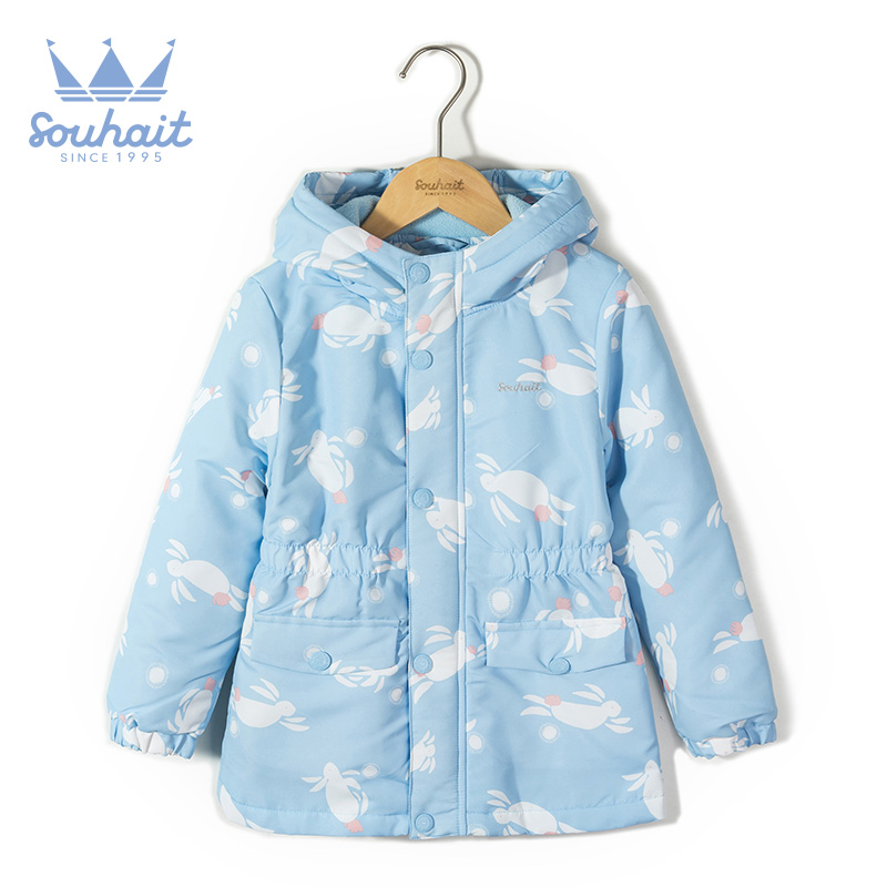 Nước trẻ em Cô gái áo gió Coat 2019 Autumn / Winter mới Hàn Quốc phiên bản của The Air dày áo gió.