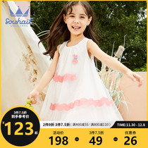 Childrens dress skirt girls princess dress 2021 summer New Baby foreign style cute mesh dress