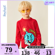 Childrens clothing boys sweater 2021 autumn new round neck pullover soft and comfortable fashion windproof warm top
