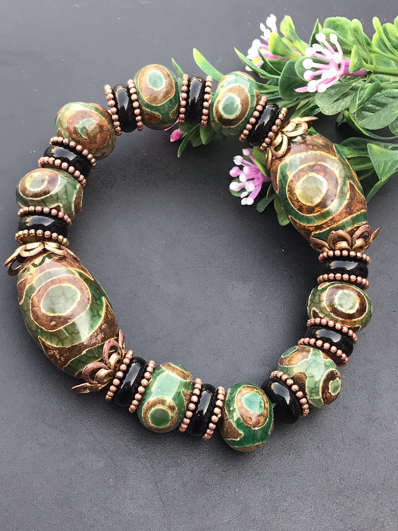 Three Eyed Celestial Beads Hand Strings First-line Pharmacist Heaary Beads Handmade Natural Jade Medullary jade Manau Men's Tibet True Sky Eye