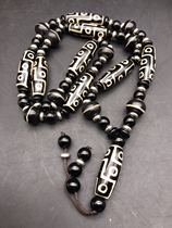 Tibet Natural Real Goods Nine Eyes Three Eyes Old Sky Pearl Old Manau Jade Medullary Beads Necklace Bracelet Zhu Sandal Genuine Goods Pendant