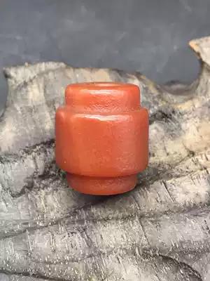 Antique Miscellaneous Jade old agate antique Lai Zi Liao Jin agate cut surface with beads pendant collection accessories old beads
