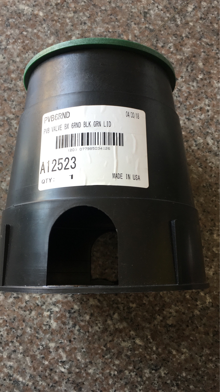 American Rainbird PVB6RND valve box 6 inch valve box 6 inch round valve box Quick water valve box 
