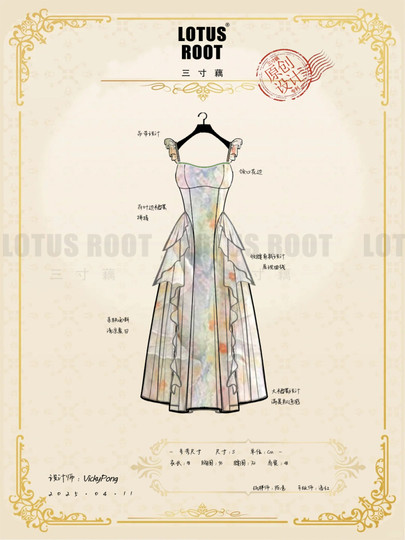 3inch Lotus [Blooming Sea of Flowers] French-Style Stunning Oil Painting Floral Dress, New Summer Vacation Style Long Dress