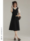 [3inch Lotus Root] Summer Postgraduate Entrance Examination Re-Examination Short-Sleeved Dress Female Preppy Style Black Teaching Shirt Skirt Waist