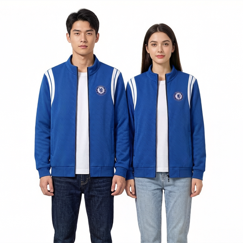 Chelsea Team's New Season Fan Sweatshirt Jacket Cardigan Outerwear Chelsea Fan Casual Sportswear