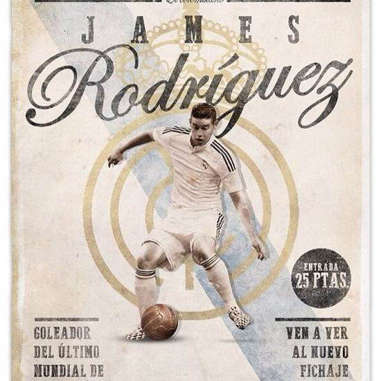 Real Madrid fan supplies memorabilia Real Madrid J Ro Hames retro poster containing frame Real Madrid souvenirs