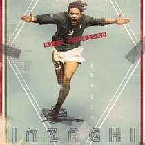 European Cup fan supplies souvenir gift bar restaurant decoration Italian team Inzaghi poster with photo frame