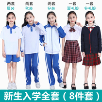 Shenzhen School Uniforms Elementary School StudentsPrimary One Girls Unified School Students Entrance Clothing Spring Summer And Autumn Winter Dress Gown
