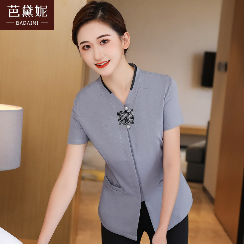 Clean Clothing Short Sleeve Summer Clothing PA Guestroom Hotel Clean Aunt Property Cleaning Work Suit for men and women