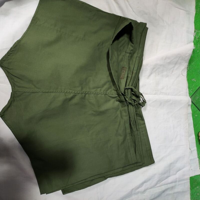 Vintage Genuine Men's Fabric Shorts, Green Drawstring Quick-Dry Thin Boxer Shorts