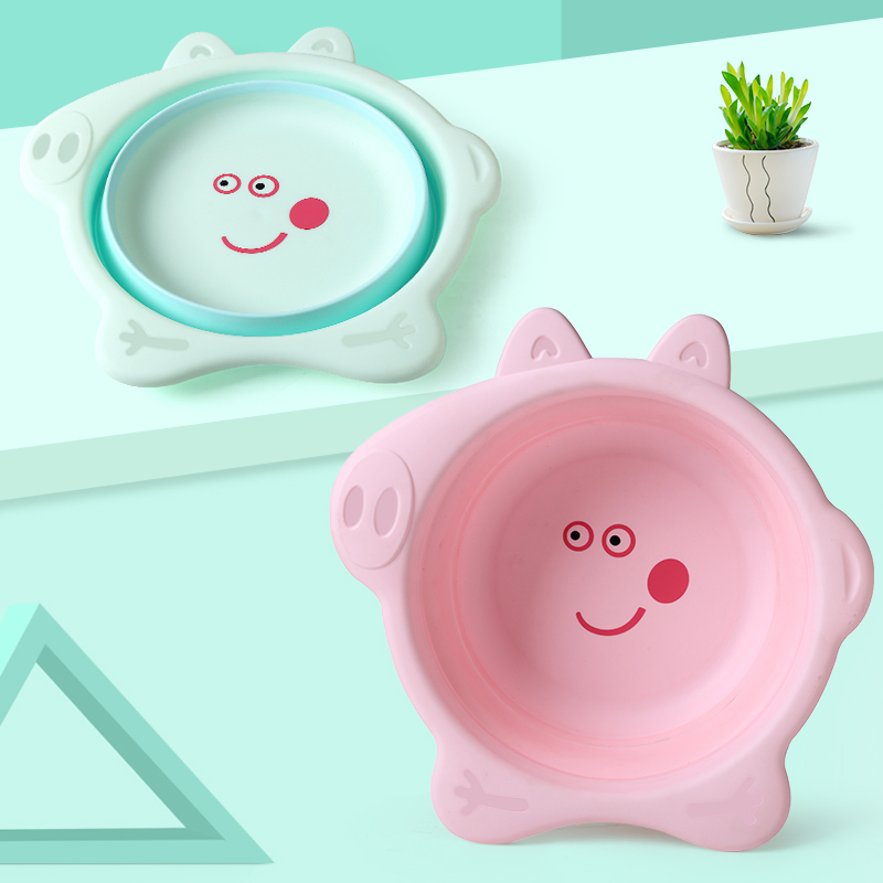 2 fit 3 beginner newborn baby boy items Folding Washbasin Washing Butt Cartoon PP With Baby Little Basin