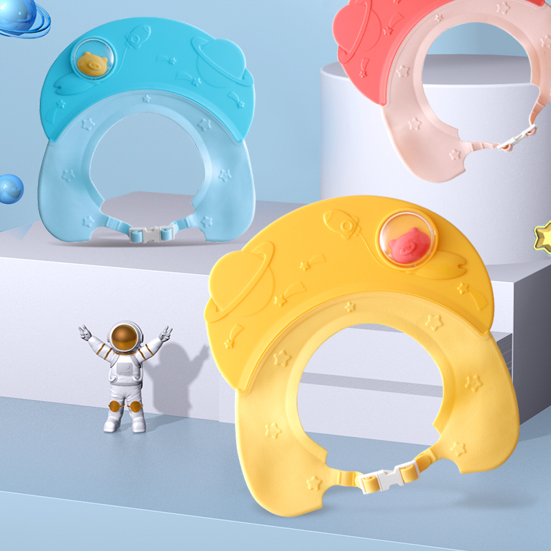 Child Shampoo Cap Kid Bath Cap Waterproof Ear Deity Shower Shampoo Cap Adjustable Baby Bath Cap