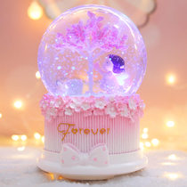 Crystal Ball Music Box Children Girl Glowing Octaonic Box Pendulum girlfriends GirlGirls Birthday Childrens Festival Gifts