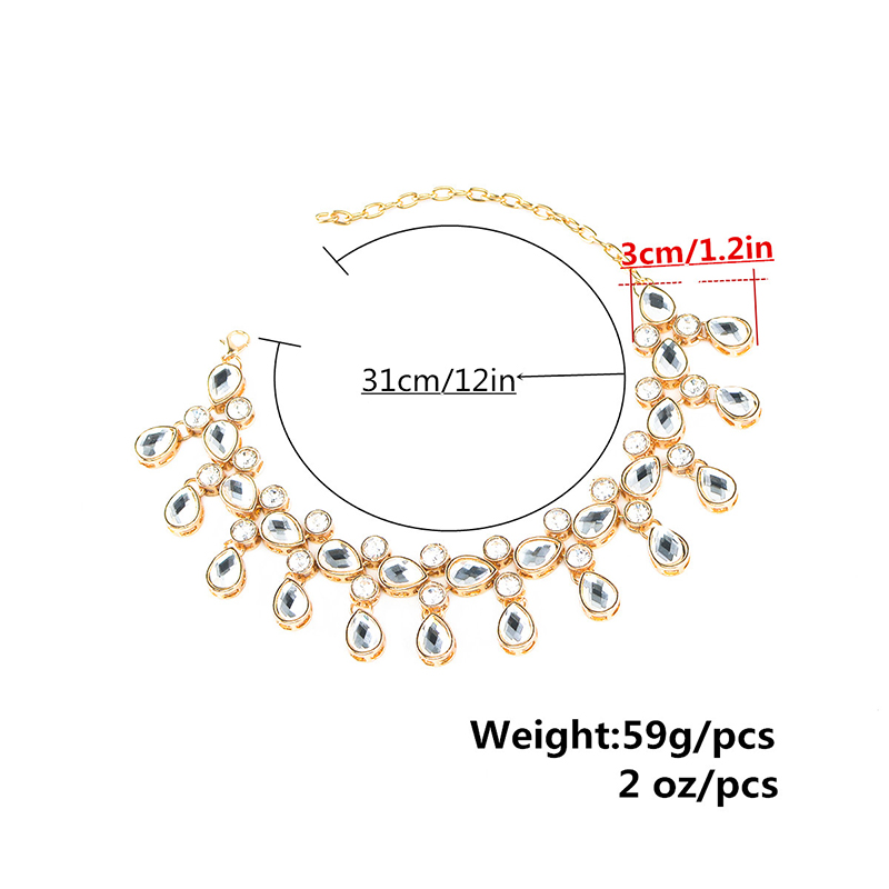 Châu Âu và Mỹ giọt nước giọt nước mắt cá chân tua rua Nữ bộ lạc boho gió quốc gia sáng bóng chuỗi nhỏ trang sức mờ lắc chân bạch kim