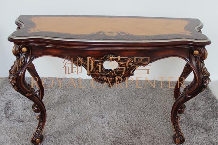 Royal 壹 Đồ nội thất tân cổ điển châu Âu làm bằng gỗ rắn chạm khắc ghế sofa phòng khách trở lại một số bàn điều khiển - Bàn / Bàn bàn ghế gỗ