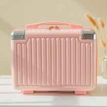 Travel hero high-value suitcase female durable zipper storage box 14 inch macaron suitcase cosmetic bag