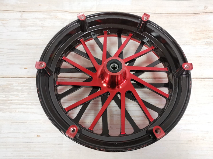Suitable for M3 electric car M5 small monkey M8 monster electric motor car zero fit retrofit red front wheel 12 inch wheel hub steel ring