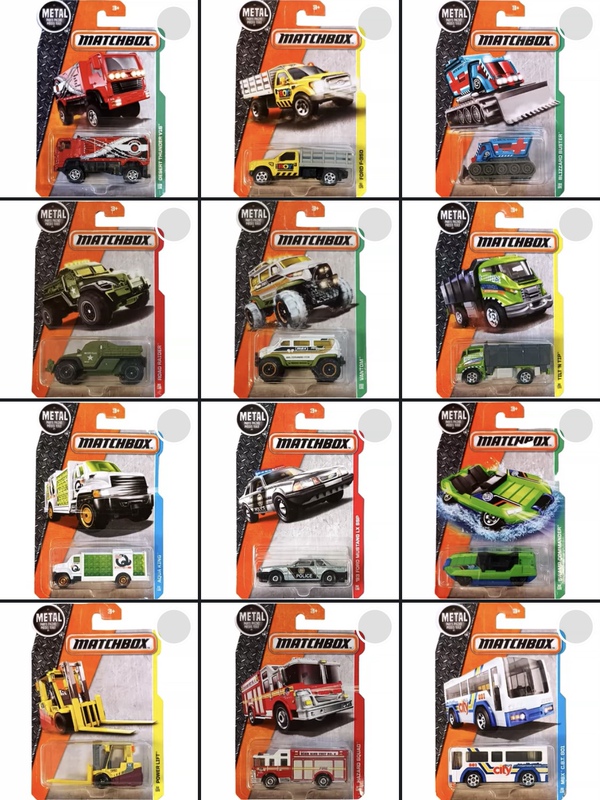 2016 E Batch Matchbox City Hero Cars, Including Ford, Dodge, Tesla, Toyota, and a Total of 20 Models