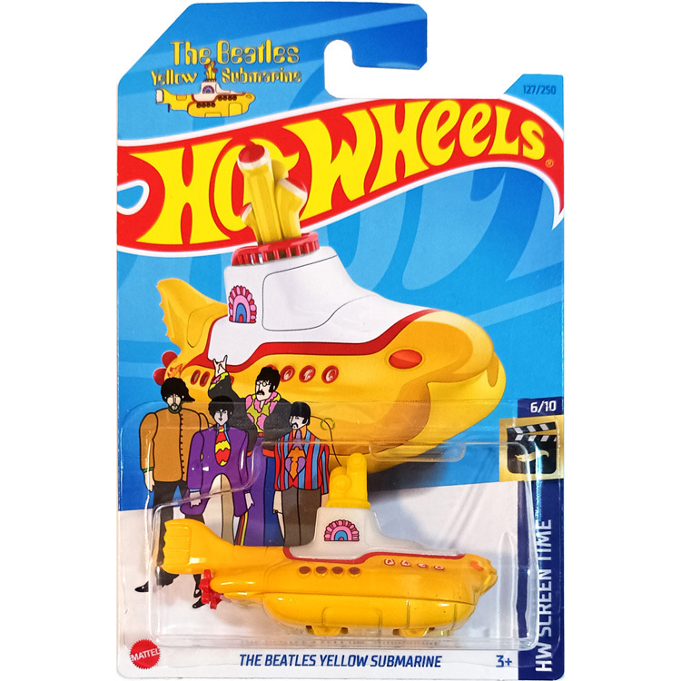 2023 Hot Wheels No. 127 Beatles Yellow Submarine Beatles Ip Classic Collaboration Edition