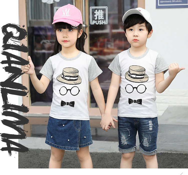 Áo phông bé gái mùa hè ngắn tay cho bé trai cotton nửa tay 2019 hè bé trai bé trai quần áo bé gái Áo thun quần áo trẻ sơ sinh
