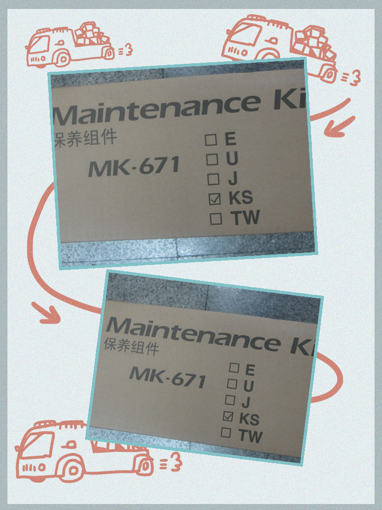 Kyocera 670 671 2540 2560 3040 3060 Drum Toner Cartridge Maintenance Components with Drum Core