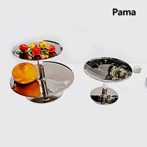 Pambar PAMA hotel Lower afternoon tea tea break to import 304 stainless steel three-layer refreshment rack cake dessert shelves