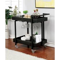 High-end clubhouse dining car bedside shelf mobile fruit plate snack car retro simple Japanese silent wheels