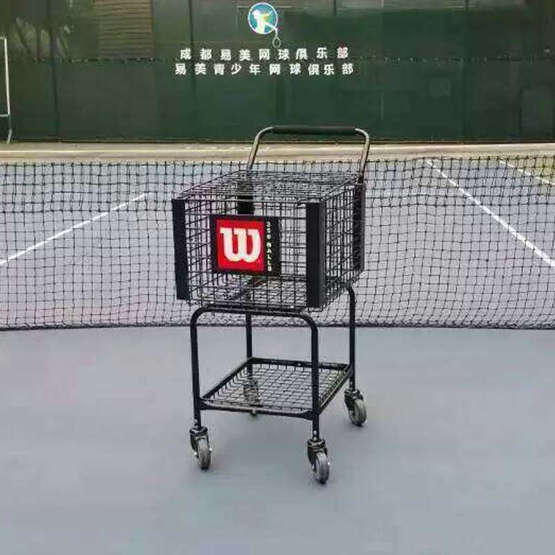 Wilson Wilson picks up the ball basket basket tennis cart coach car 3124W storage basket cart artifact wheel