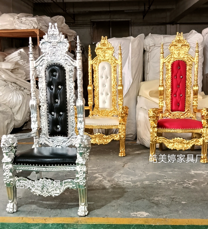Trendy European-Style High-Back Chair, Neoclassical Single Princess Chair, Wedding Decoration Chair, King Chair, Tiger Chair, Prop Chair