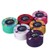 Full 100 pieces 12 grams no face value ceramic chips 43 no face value ceramic chips can be customized